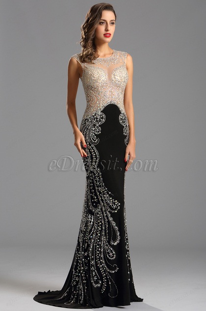 fully beaded gown