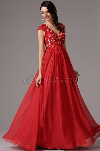 red formal maternity dress