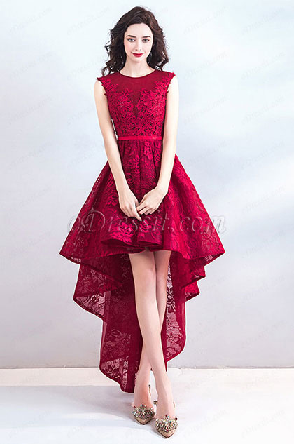 red elegant dress