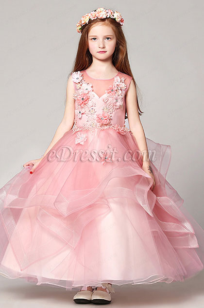 Handmade Wedding Flower Girl Party Dress Handmade Wedding Flower Girl Party Dress