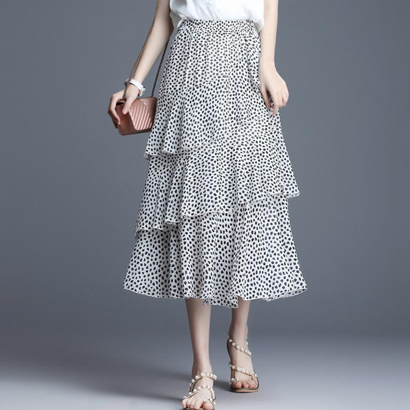 Spot Layered Summer Holiday Party Maxi Skirt Dress Spot Layered Summer Holiday Party Maxi Skirt Dress