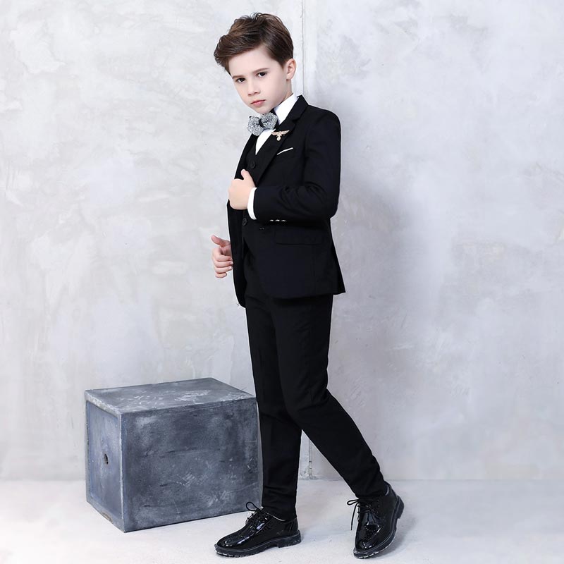 New Black Formal Boy Suit from Baby to Teen (T16002)
