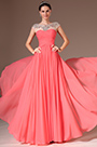 2014 Nuevo Neto Arriba Escote Redondo Largura Completa Vestido Formal