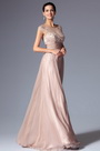 Cap Sleeves Sheer Top Mother of the Bride Dress