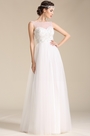 Vestido de Novia Transparente Corte Corazón en Bordado
