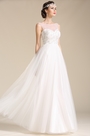 Vestido de Novia Transparente Corte Corazón en Bordado