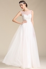 Vestido de Novia Transparente Corte Corazón en Bordado