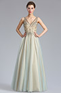 Sparkly V Cut Beaded Women Evening Dresses