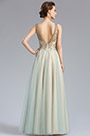 Sparkly V Cut Beaded Women Evening Dresses