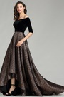 Off the Shoulder Black Dress Formal for Women
