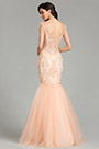 Pfirsich formell Ballkleid Meerjungdrau Kleid