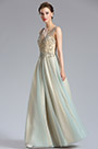Sparkly V Cut Beaded Women Evening Dresses