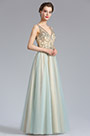 Sparkly V Cut Beaded Women Evening Dresses
