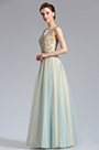 Sparkly V Cut Beaded Women Evening Dresses