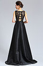 Vestido de Fiesta de Noche negro Escote Illusion