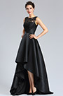 Vestido de Fiesta de Noche negro Escote Illusion