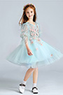 Green Short Princess Party Girl Dress