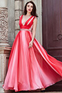 V-Cut Straps Gradient Color Party Vestido de dama de honor