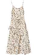 Summer Women Ruffle Midi Dress Leopard Floral Dress