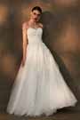 Vestido de novia bordado con cuentas sin tirantes