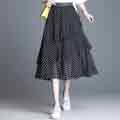 Spot Layered Summer Holiday Party Maxi Skirt Dress