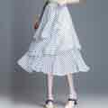 Spot Layered Summer Holiday Party Maxi Skirt Dress