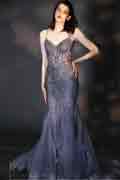 Vestido de noche sexy con escote en V y espagueti