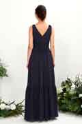 A-Line Chiffon Spaghetti Straps Sleeveless Floor-Length Bridesmaid Dress for Wedding Party