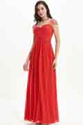 Cap Sleeve Sweetheart Red Wedding Bridesmaid Dress
