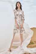 Printed Half Sleeves Midi Dress Floral Dress For Women