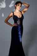 Fit & Flare Prom Gown with Sheer Bead & Lace Embellished Bodice