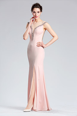 Rosa Ärmelloses Langes Prom Partykleid Rosa Ärmelloses Langes Prom Partykleid
