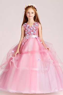 Vestido de fiesta de la muchacha de flor de la boda de tul