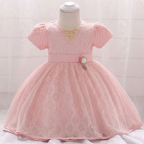 Lace Short Sleeves Baby Dress Infant Dress