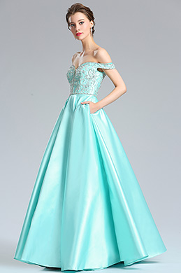 turquoise graduation dress
