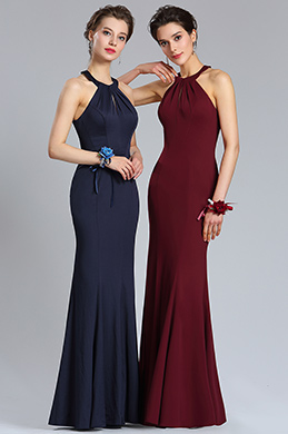 Sexy Neckholder Blau Meerjungfrau Abendkleid Sexy Neckholder Blau Meerjungfrau Abendkleid