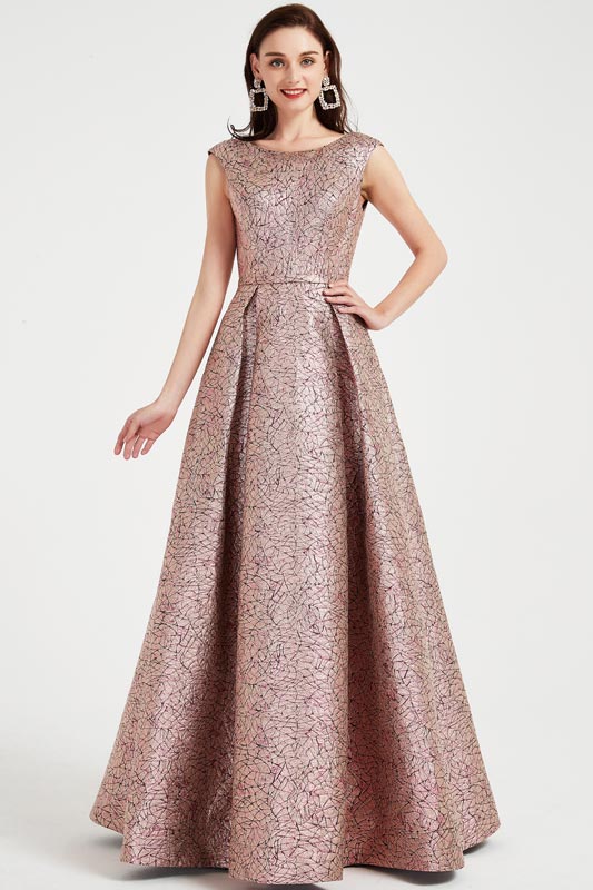 Neue Jacquard Stoff Elegant Party Abendkleid