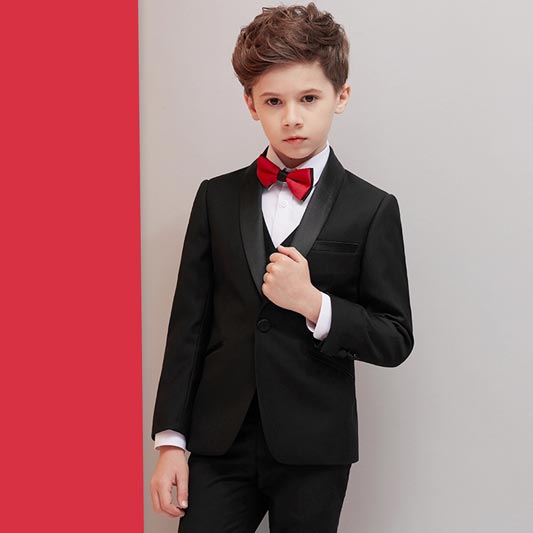 New Notch Lapel 5 Pieces One Button Boys Suit