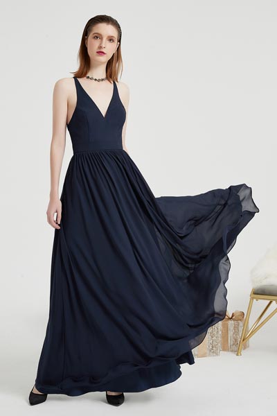 navy evening gowns